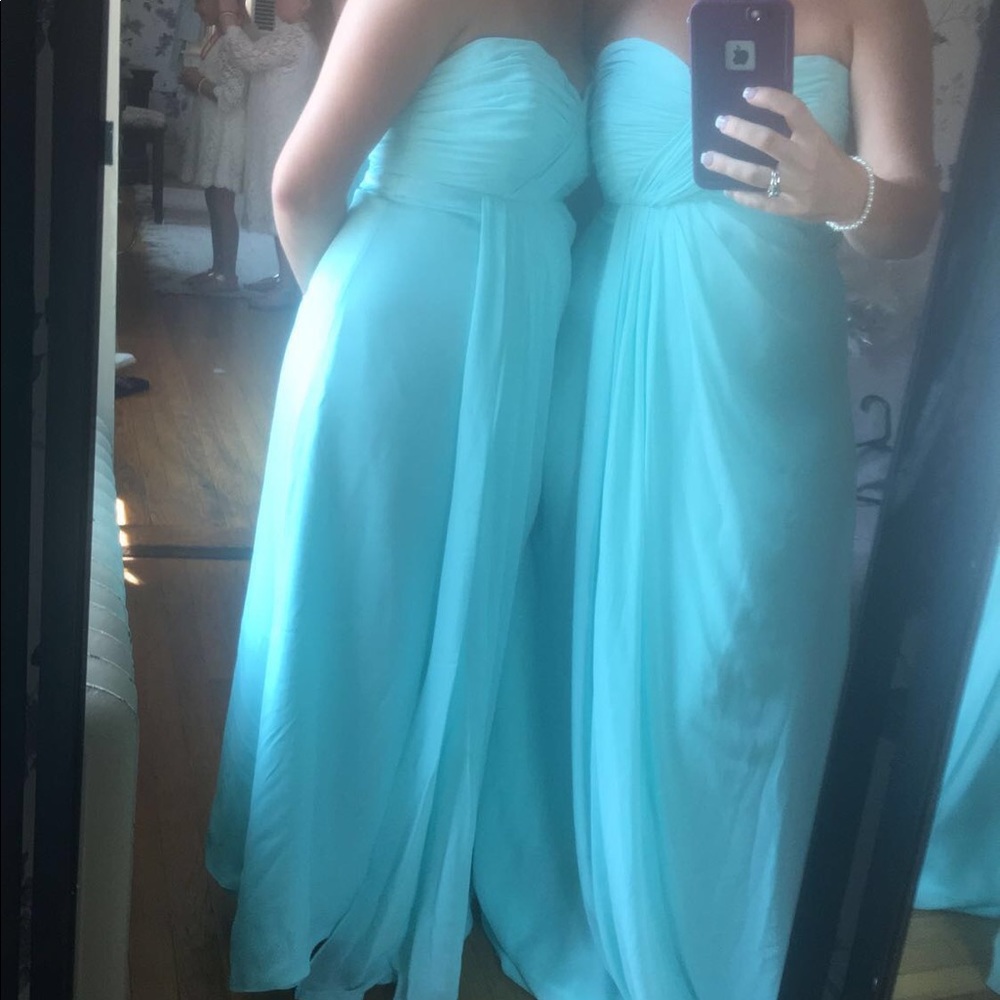 Teal bridesmaid dress, worn once, no alterations
